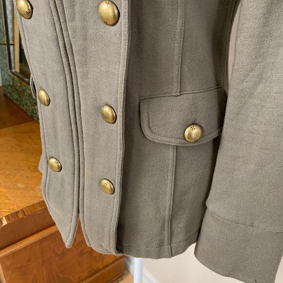 Hurley Size S Full Zip Military Style Jacket Army Olive Green Knit Soft Outdoor - Picture 6 of 14